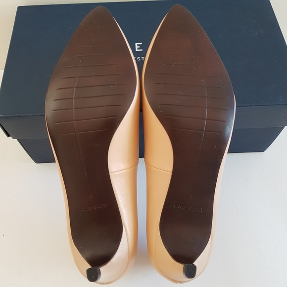 New COLE HAAN Amela Grand Pump 45mm Nude Leather - Picture 6 of 8
